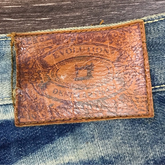 Evolution In Design Denim Artisan Men’s Distressed Blue Jean Shorts Size 40 - Picture 2 of 5